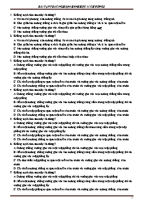 Bài tập trắc nghiệm Hình học 11 chương 3